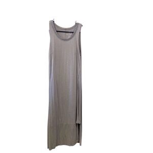 Juicy Couture grey tank dress w velvet around collar women’s large